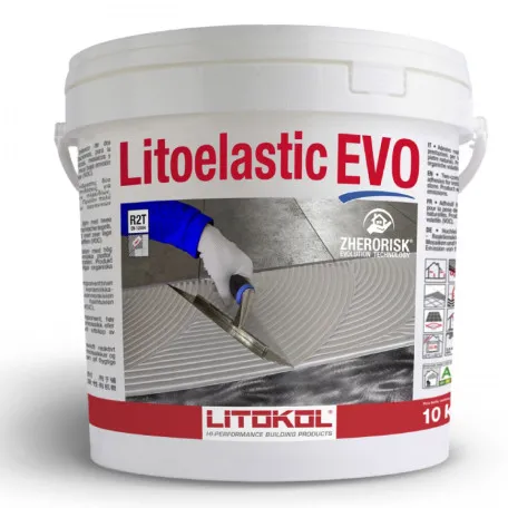 Двухкомпонентный реактивный полиуретановый клей Litokol LITOELASTIC EVO 10 кг белый (LLEVO0010)